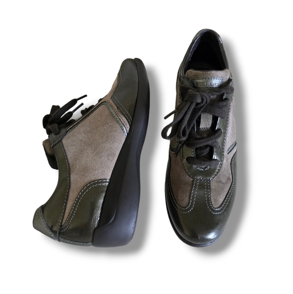 STONEFLY Women's Brown Patent Leather/Suede  Sneaker Wedged Shoes - Picture 8 of 16